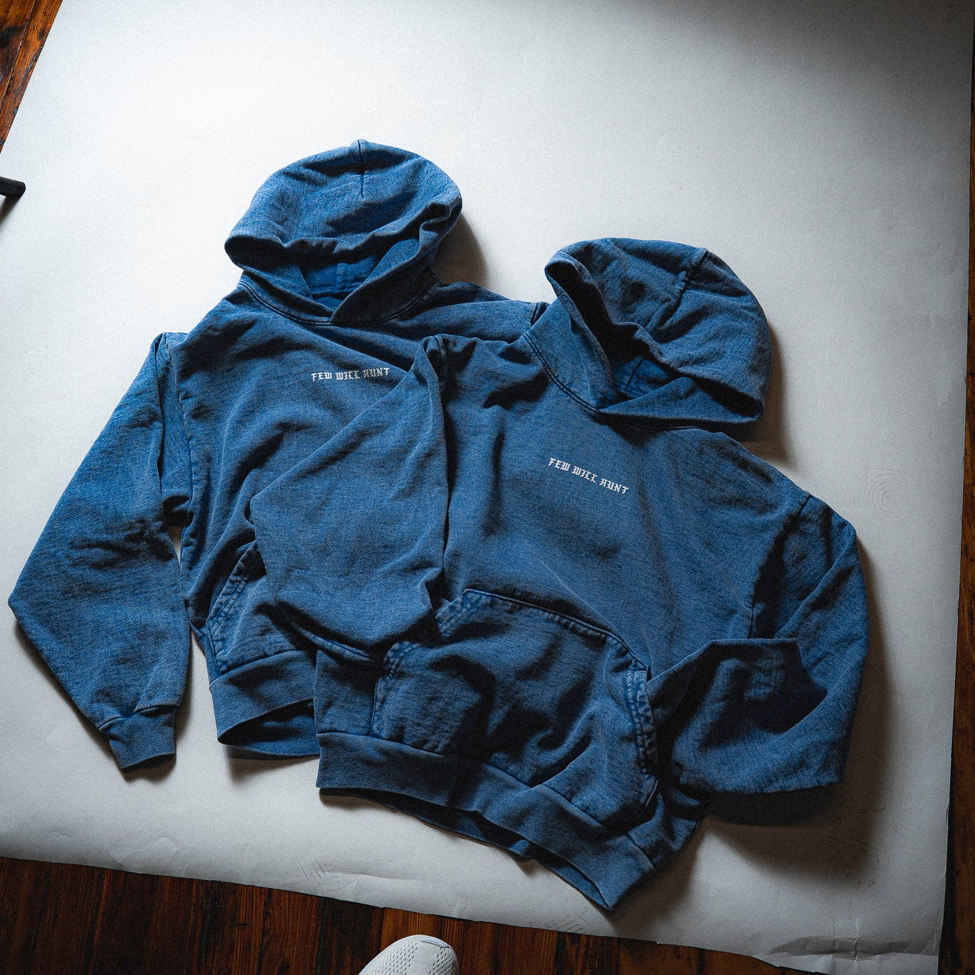 Heavyweight Mineral Wash Hoodie - Slate Blue