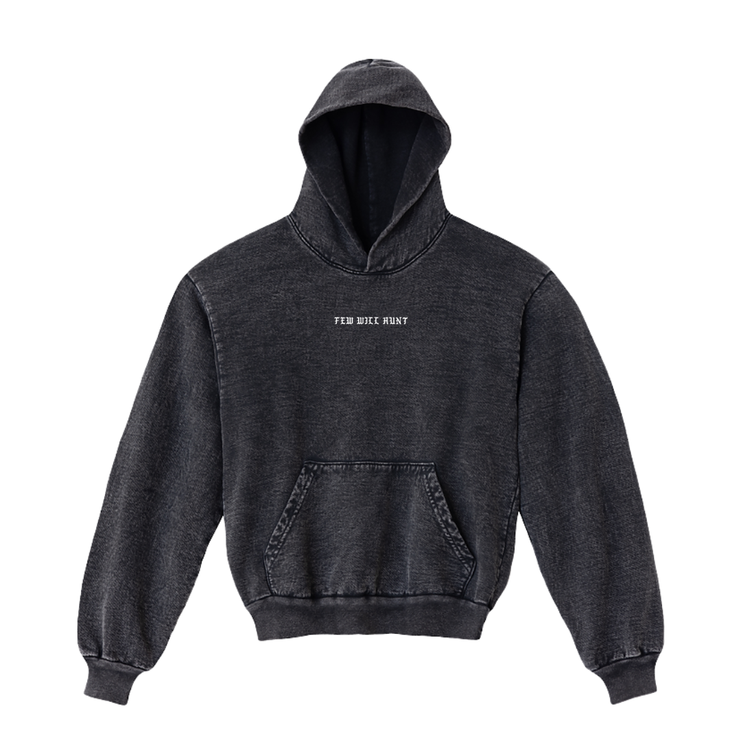 Heavyweight Mineral Wash Hoodie - Carbon Black