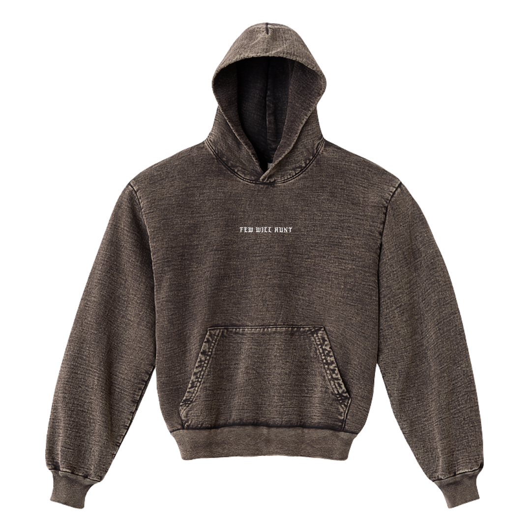 Heavyweight Mineral Wash Hoodie - Chocolate