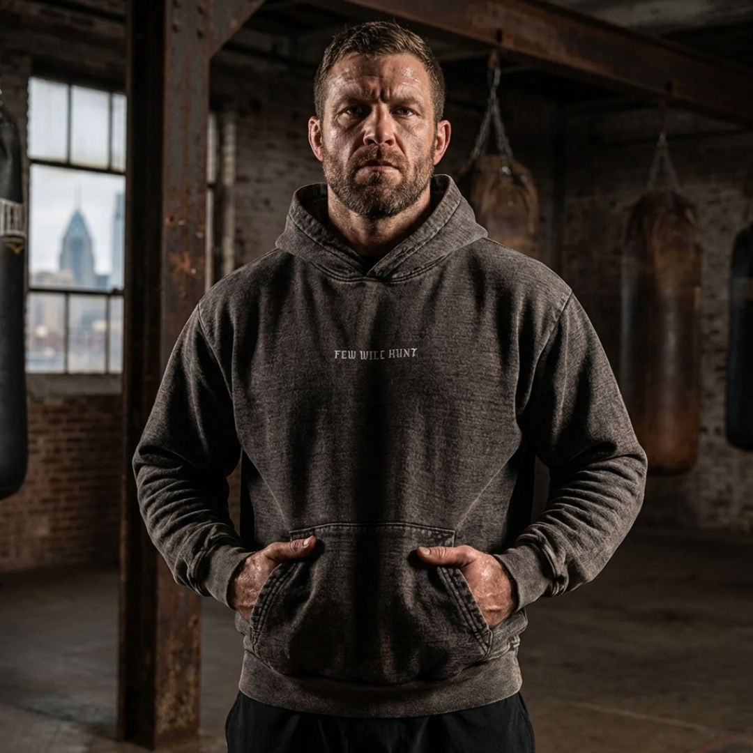 Heavyweight Mineral Wash Hoodie - Chocolate