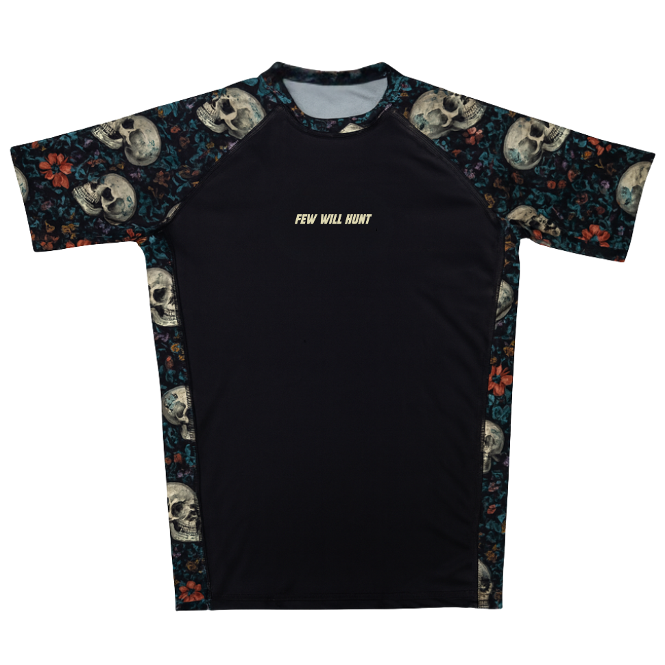 Floral Skull Rash Guard