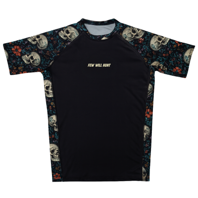 Floral Skull Rash Guard