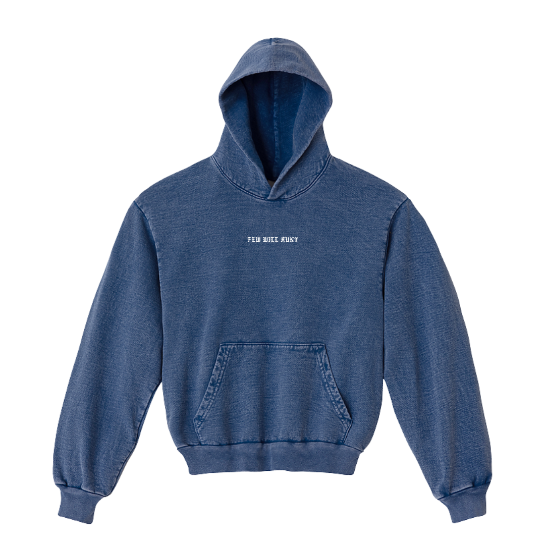 Heavyweight Mineral Wash Hoodie - Slate Blue
