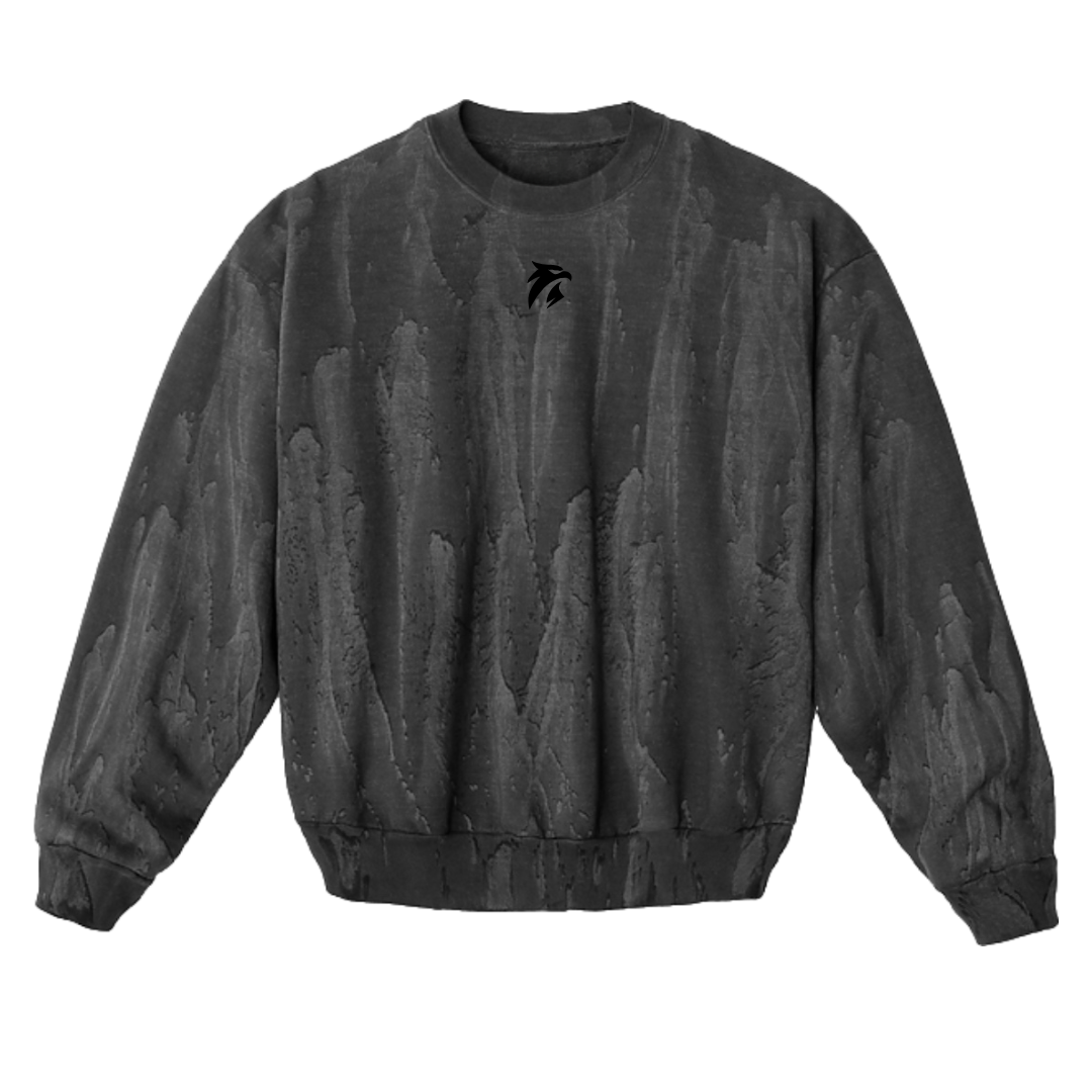 Drip Dye Crewneck - Black