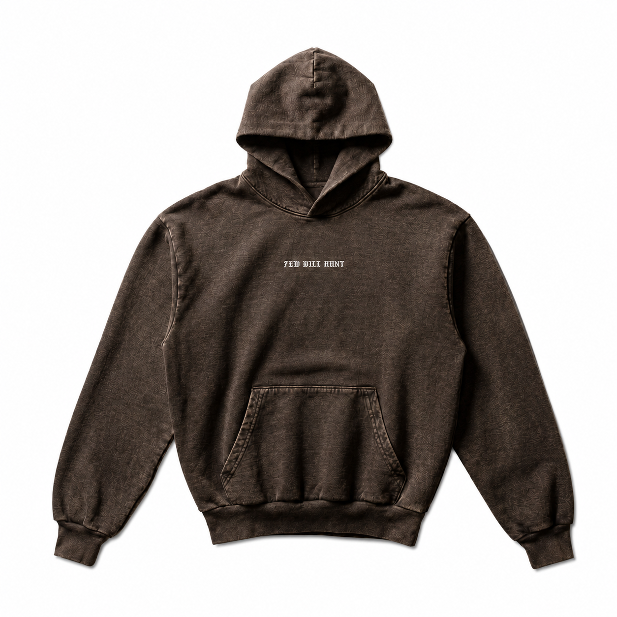 Heavyweight Mineral Wash Hoodie - Chocolate
