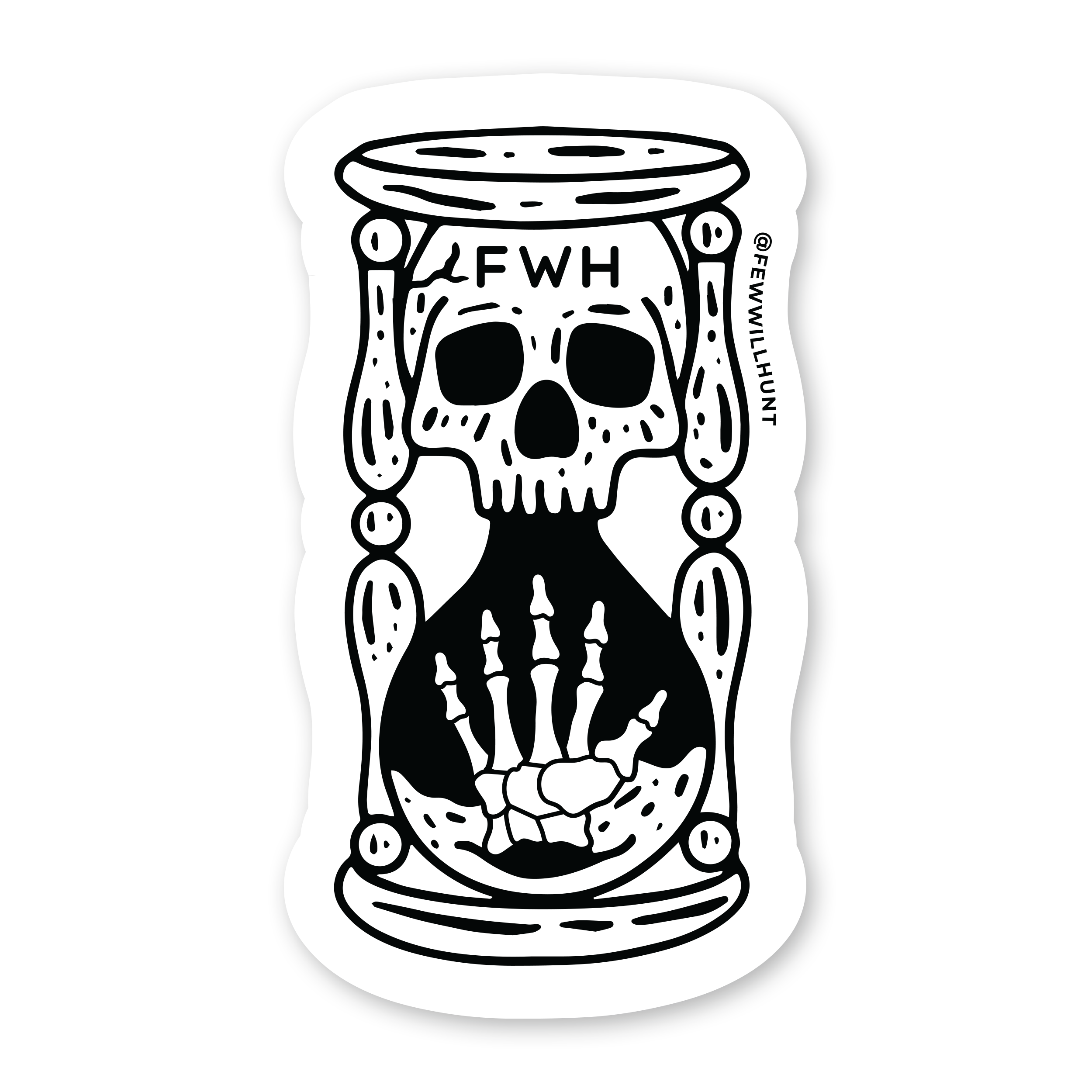 Pain Hourglass Sticker
