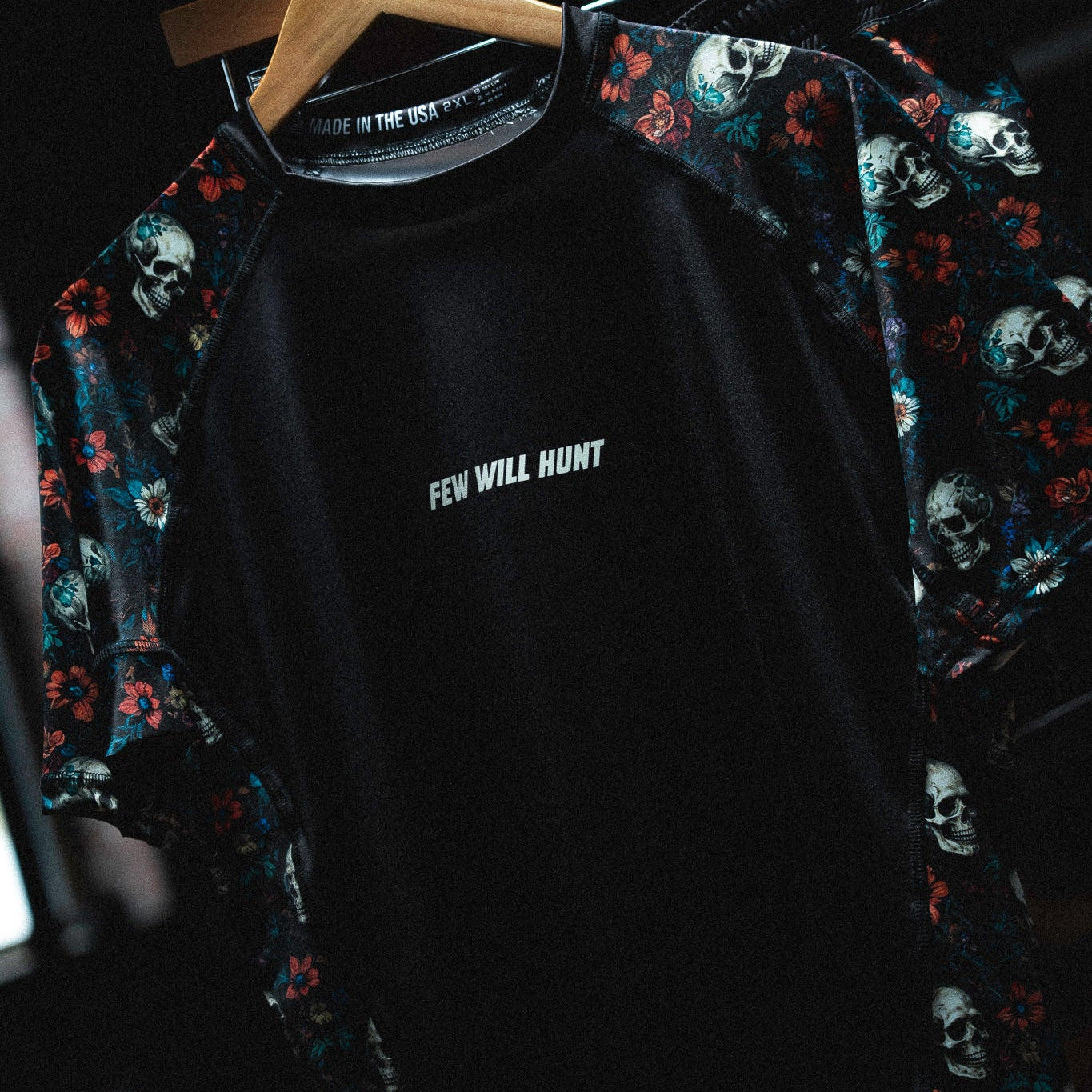 Floral Skull Rash Guard