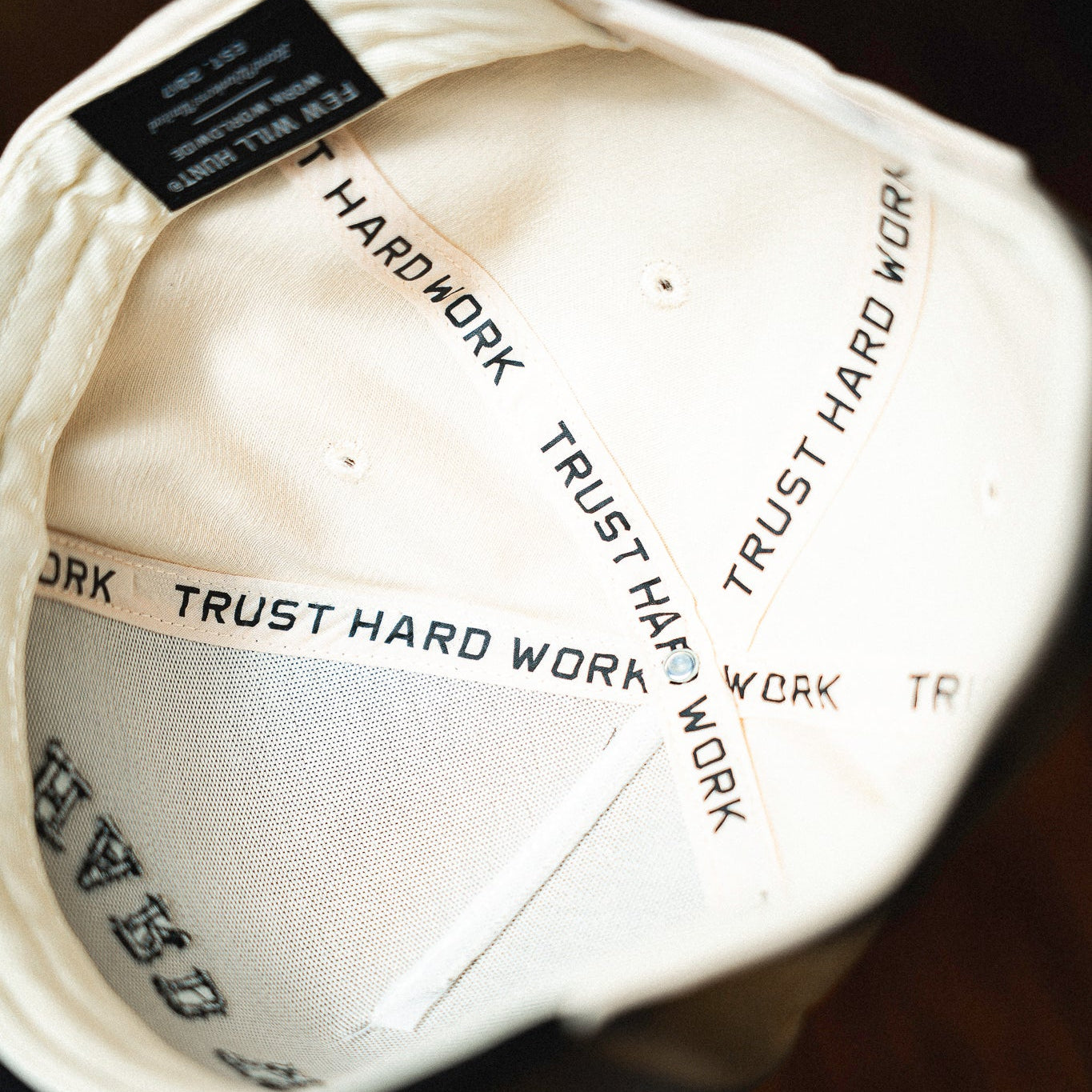 Hard Work Snapback - Cream
