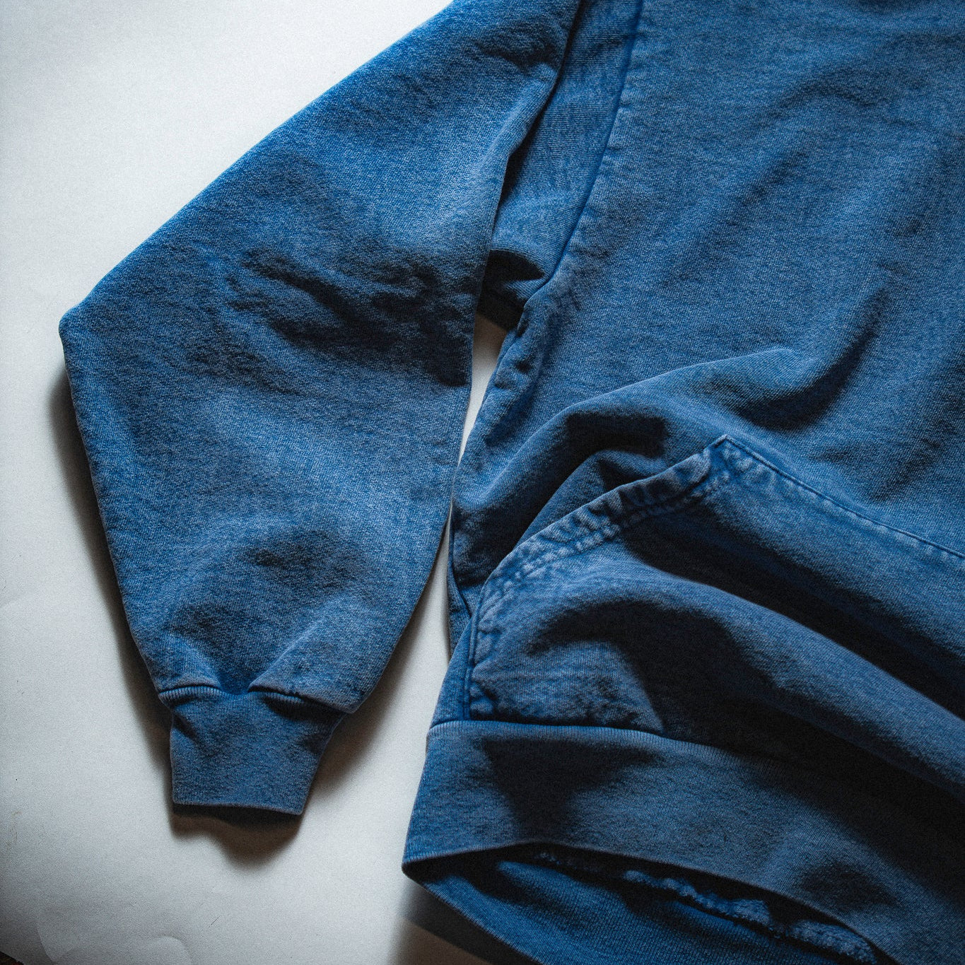 Heavyweight Mineral Wash Hoodie - Slate Blue