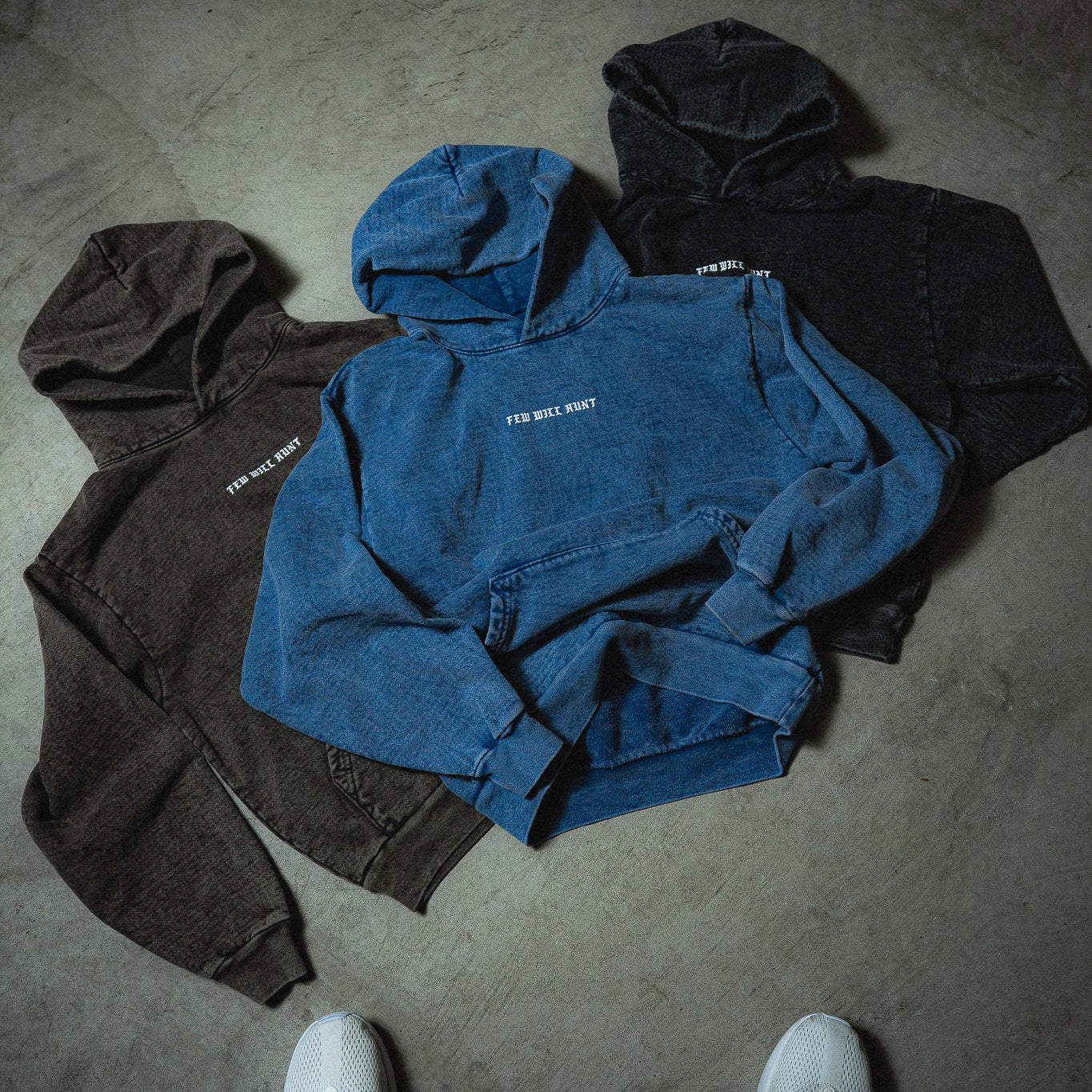 Heavyweight Mineral Wash Hoodie - Slate Blue