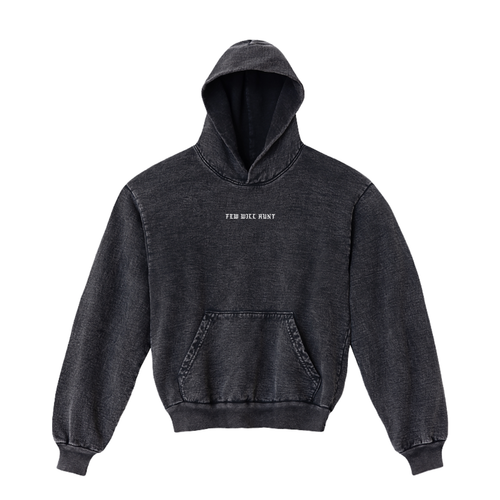 Heavyweight Mineral Wash Hoodie Carbon Black - Main Image