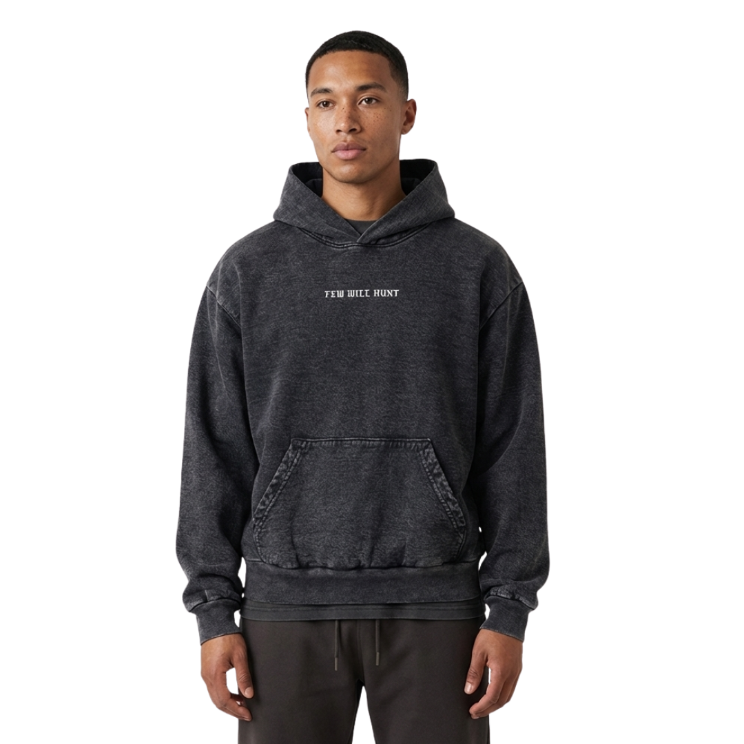 Heavyweight Mineral Wash Hoodie - Carbon Black