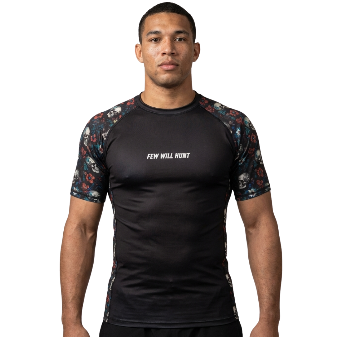Floral Skull Rash Guard