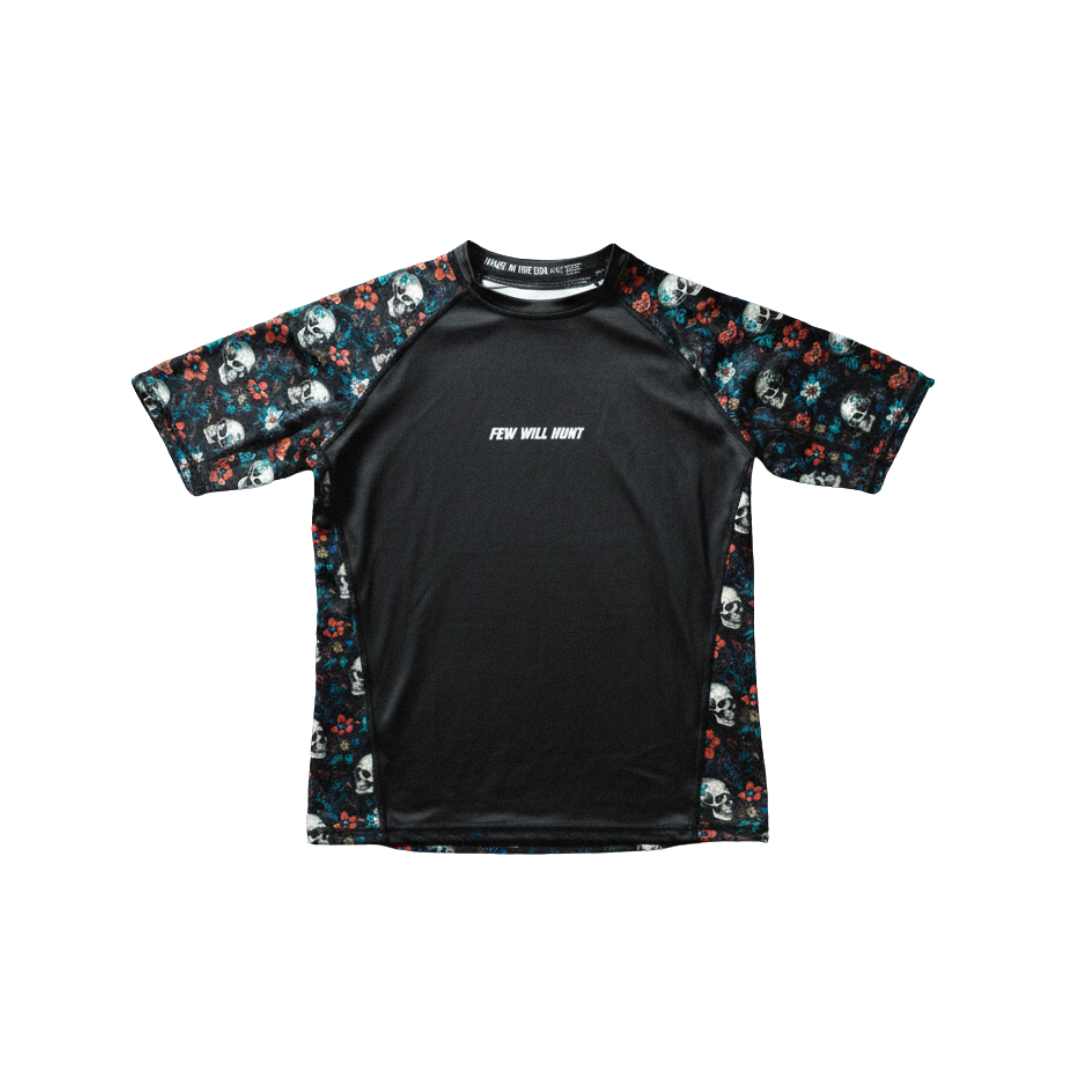 Floral Skull Rash Guard