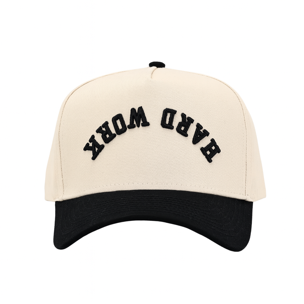 Hard Work Snapback - Cream