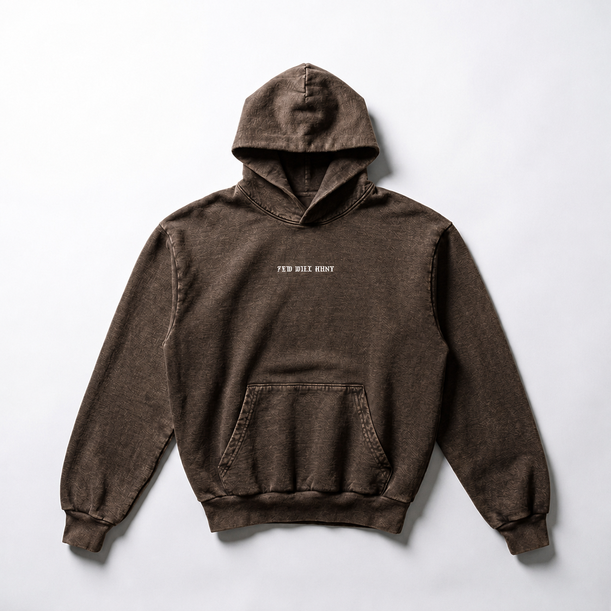 Heavyweight Mineral Wash Hoodie - Chocolate