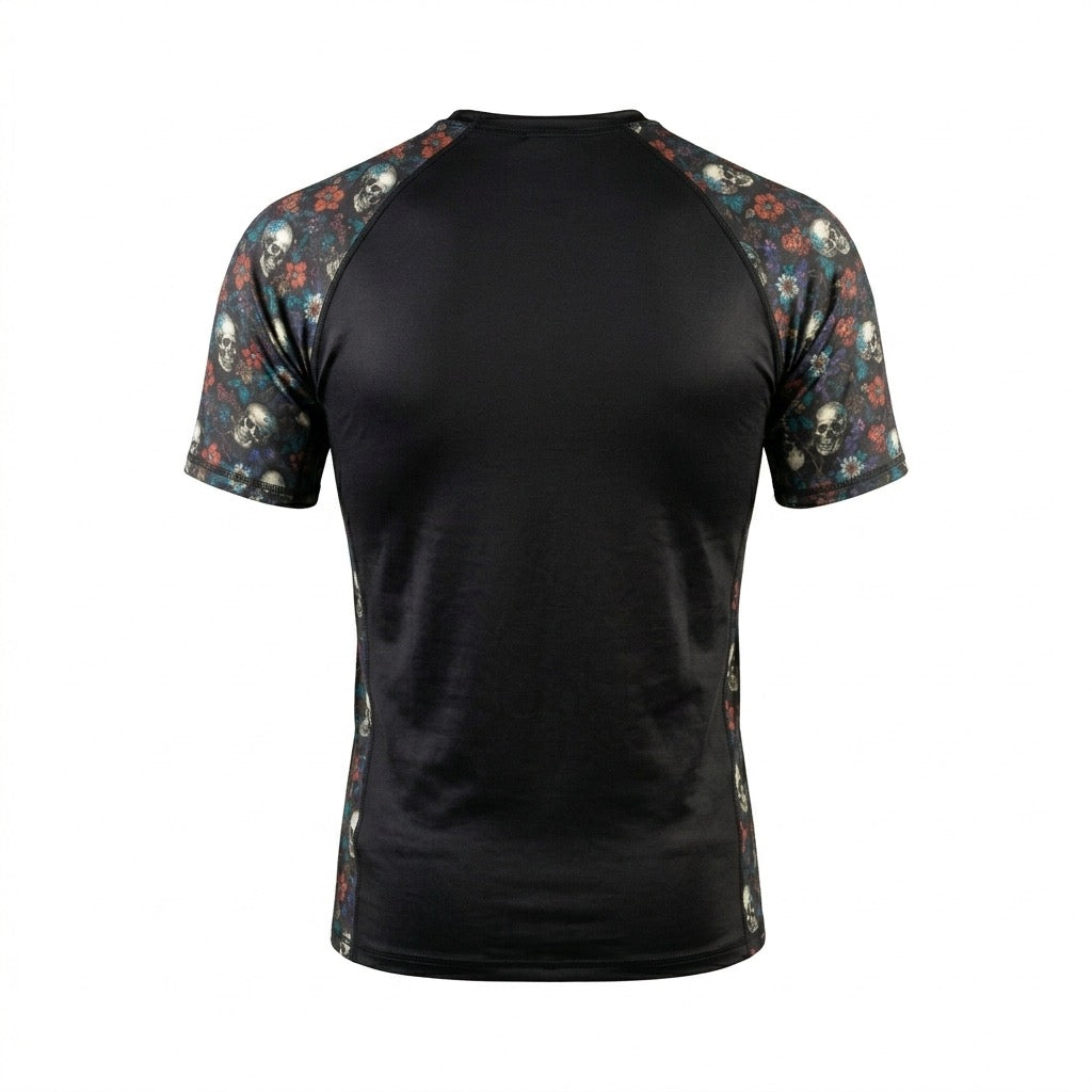 Floral Skull Rash Guard