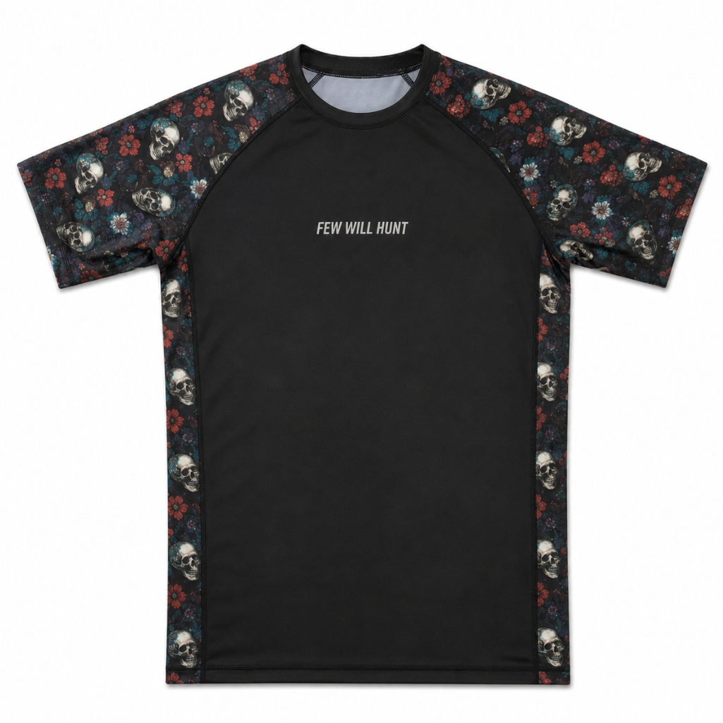 Floral Skull Rash Guard