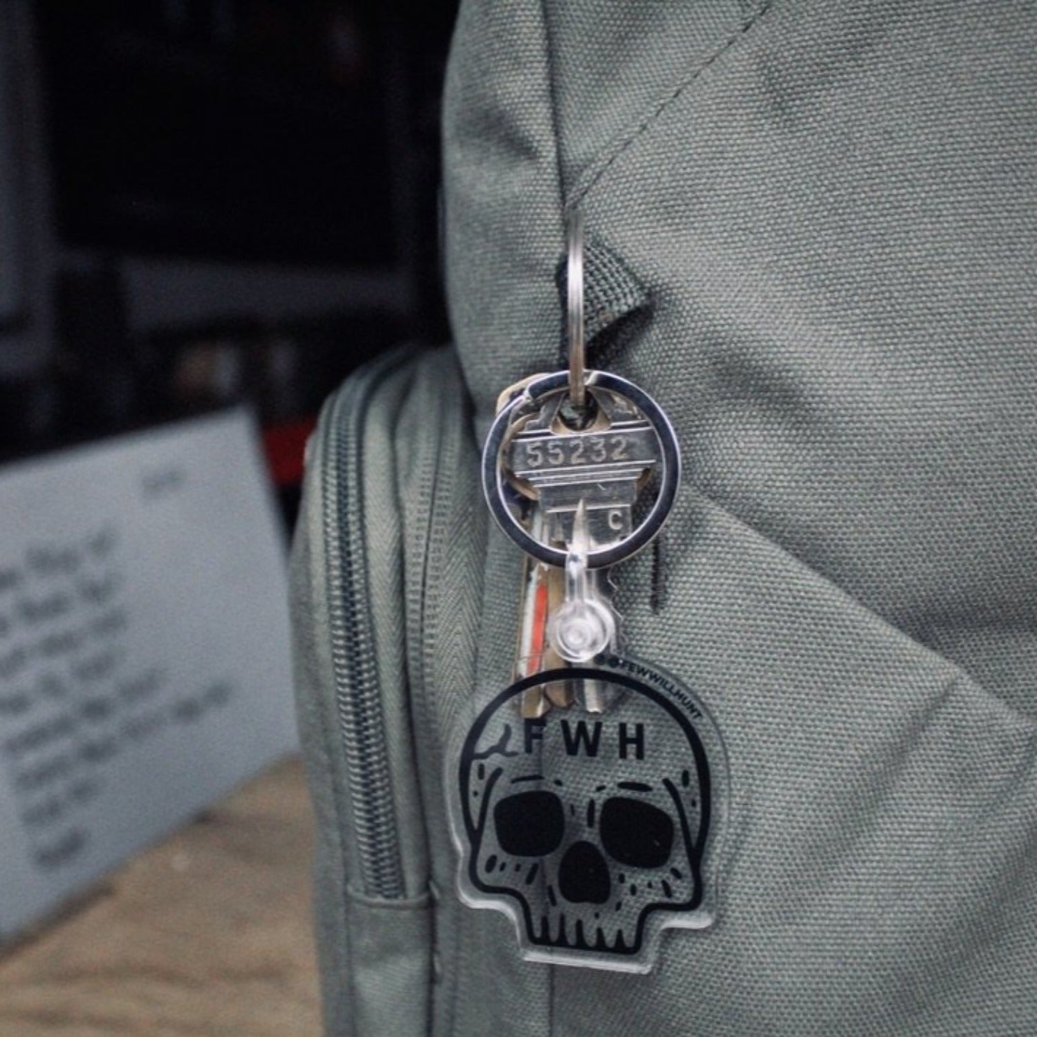 Pain Skull Acrylic Keychain